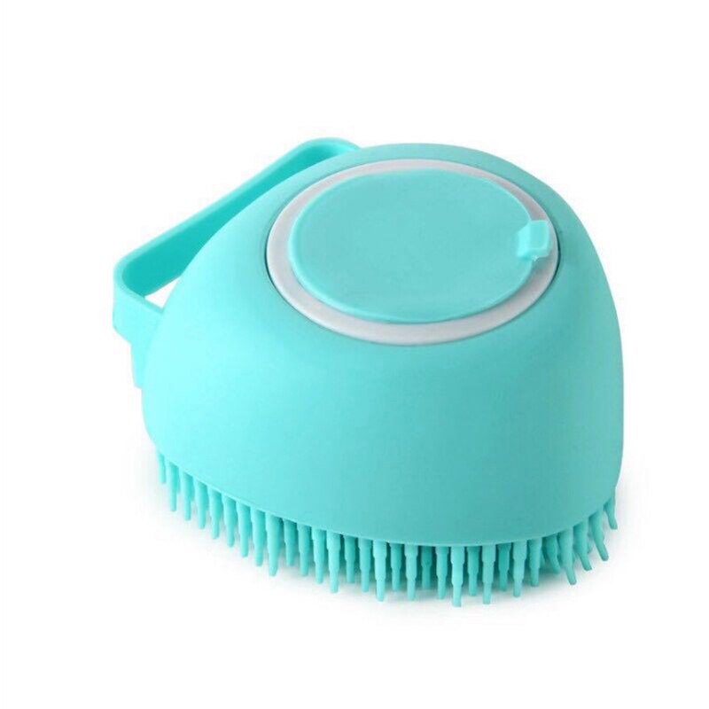 1Stck Silikon Schlecht Pinsel Herz Geformt Multifunktionale Silikon Schlecht Pinsel Kopf Massage Pinsel Weiche flexibel Silikon Pinsel: 1PC Grün