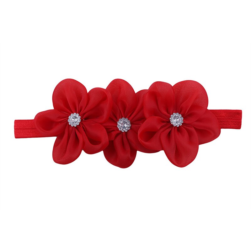 Flores Headbands Do Bebê Para Meninas Infantil Elástico Banda de Cabeça Turbante Crianças dos miúdos Do Bebê Hairband Acessórios Para o Cabelo Do Bebê Haarband: style2 red