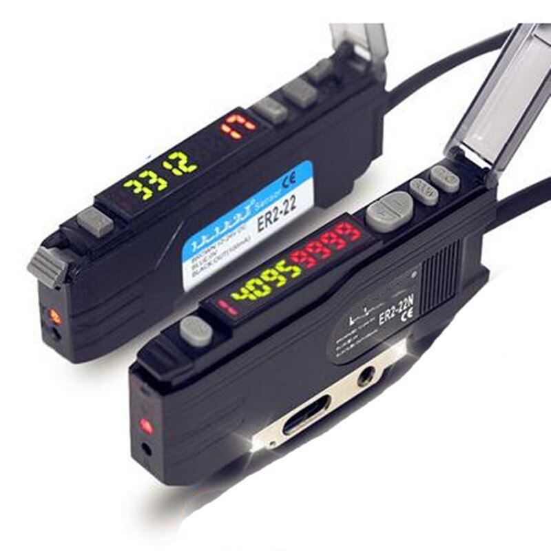 Sensor de fibra óptica ER2-22N amplificador de fibra digital, NPN, ER2-22P, PNP, PRS3Y10, PRS4Y10, PT3Y10, ER2-22, PRS-310