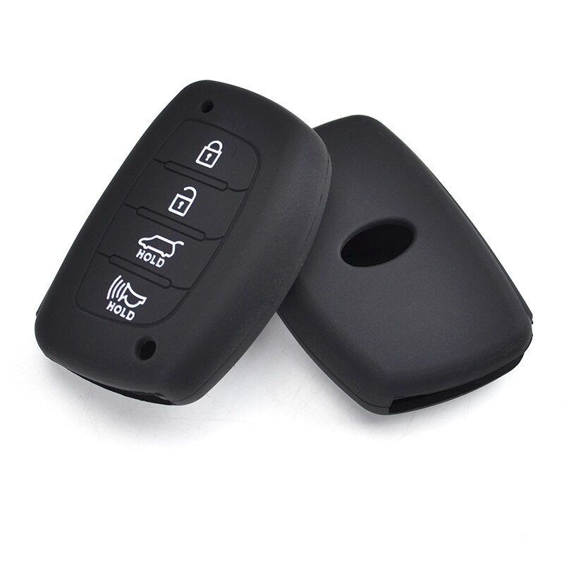 Funda de llaves de silicona para Hyundai Elantra Sonata Tucson i40 , , , , carcasa para mando a distancia sin llave piel soporte Protector