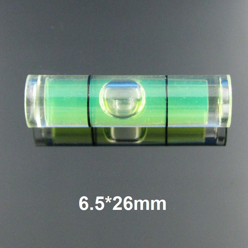 HACCURY Acrylic Bubble level Water level vials meter Mini spirit level measurement instrument: 6.5x26