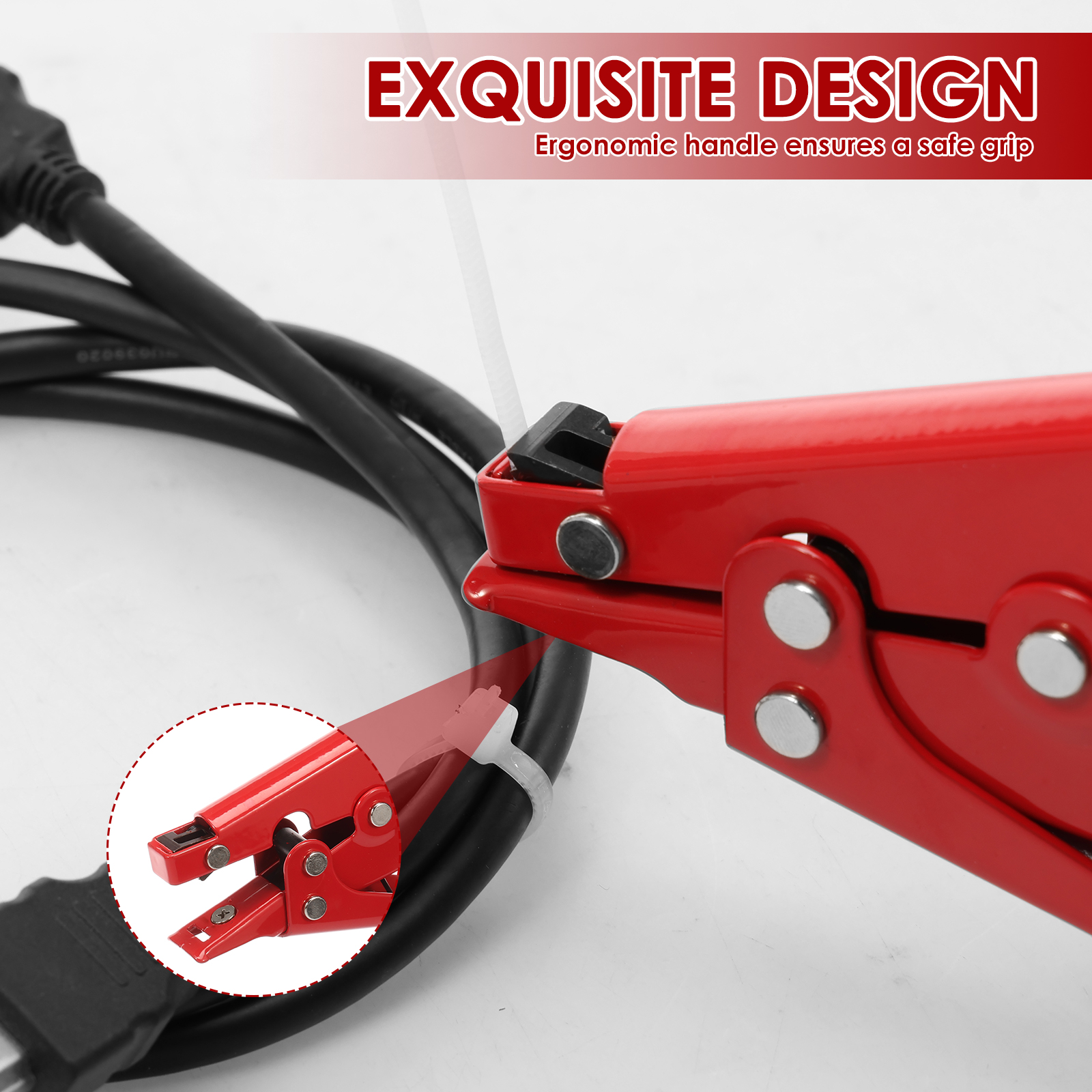 Juego de herramientas para bridas de cables de Metal, alicates/pistolas ajustables, herramienta de tensión automática de bridas con cremallera para gestión de cables de trabajo eléctrico