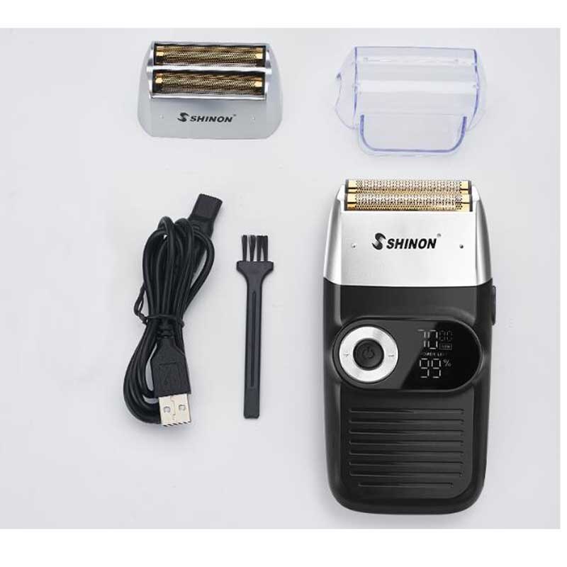 shinon LCD USB rechargeable electric Shaver razor portable beard shaving trimmer Reciprocating razor men&#39;s shaver hair trimmer