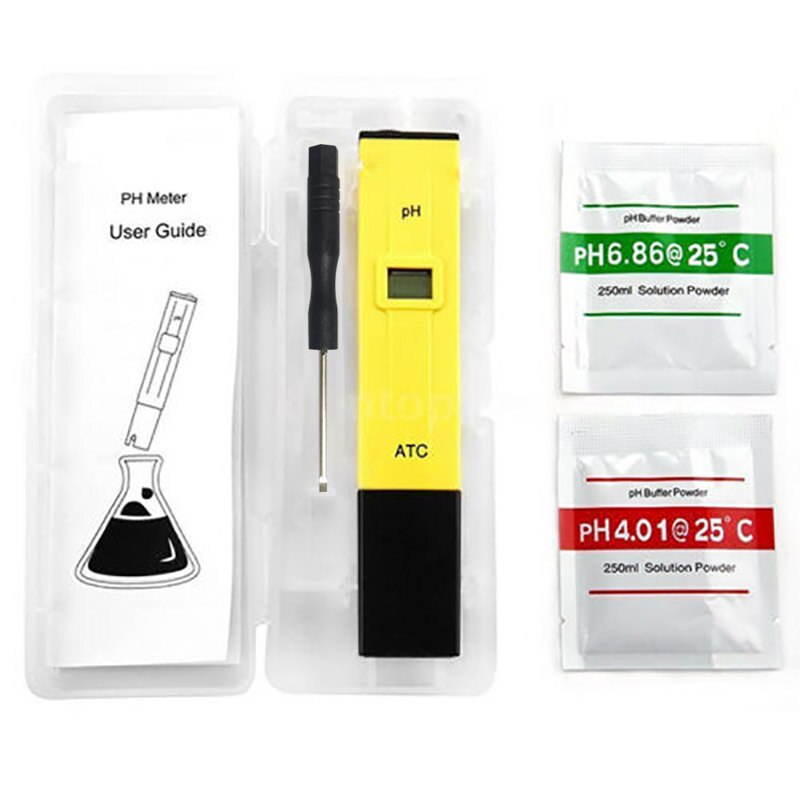 PH Test Pen Portable Level Electrode Sensor Reader PH Meter For Pond Life Water Lab Use Without Battery: Default Title