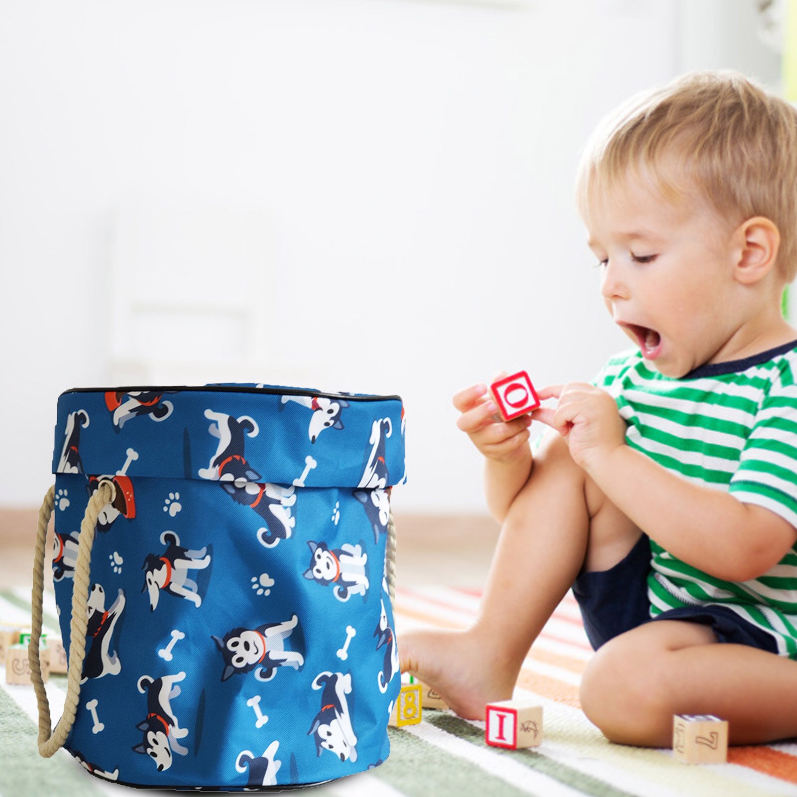 Sac de rangement de jouets jouets sacs blocs tapis de jeu sac jouets Slideaway nettoyage et stockage conteneur organisateur multifonctionnel 1.5m Mat