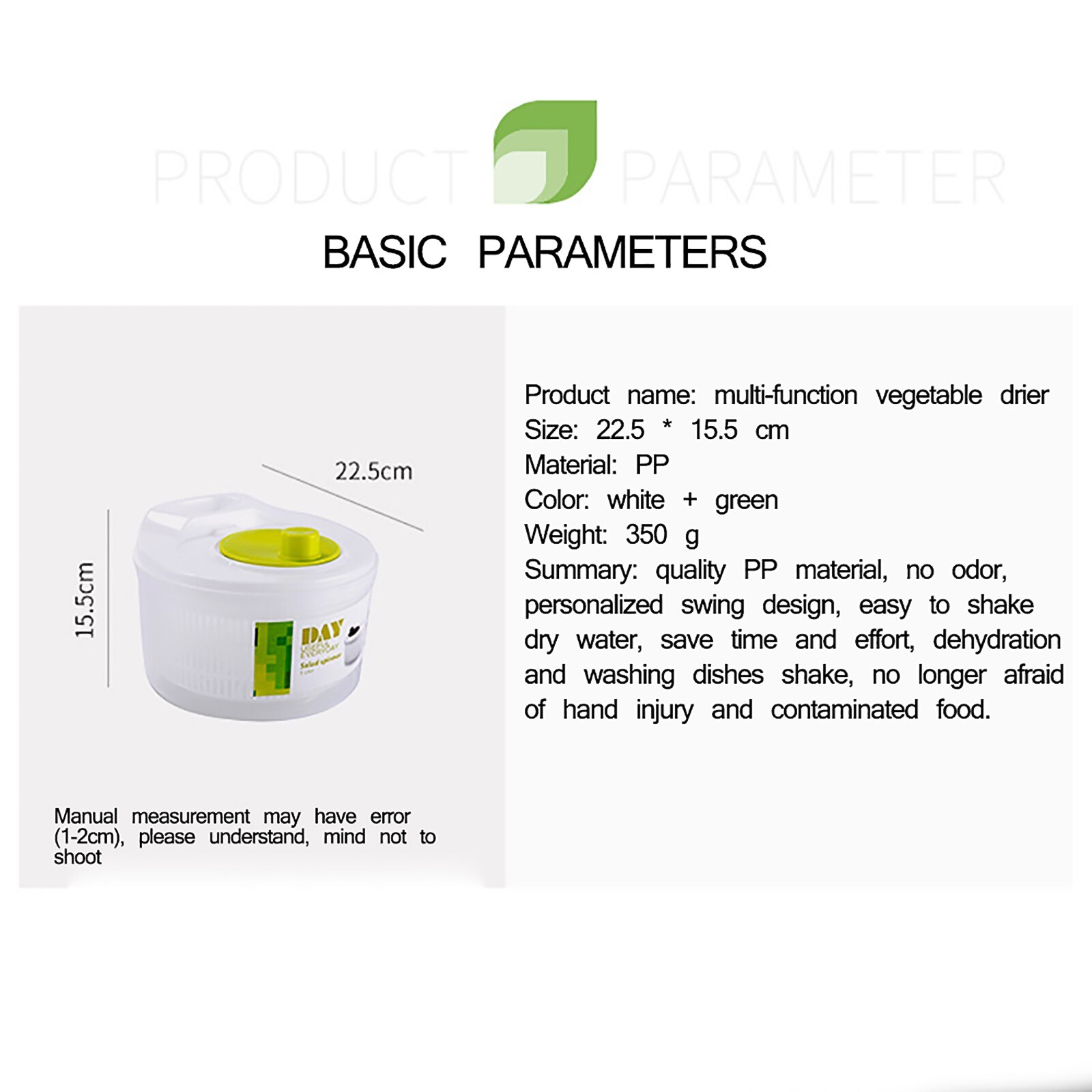 Salade Spinner Sla Droger Spin Veilig Niet Giftig Handleiding Salade Groenten Dehydrator Hoge Snelheid Centrifugale Afdruiprek Mand