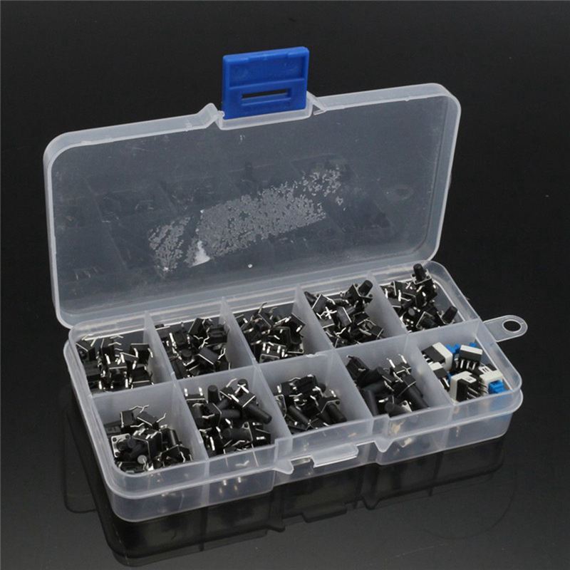 10 kinds Values 180PCS Tactile Push Button Switch micro-trigger Mini Momentary Tact Assortment