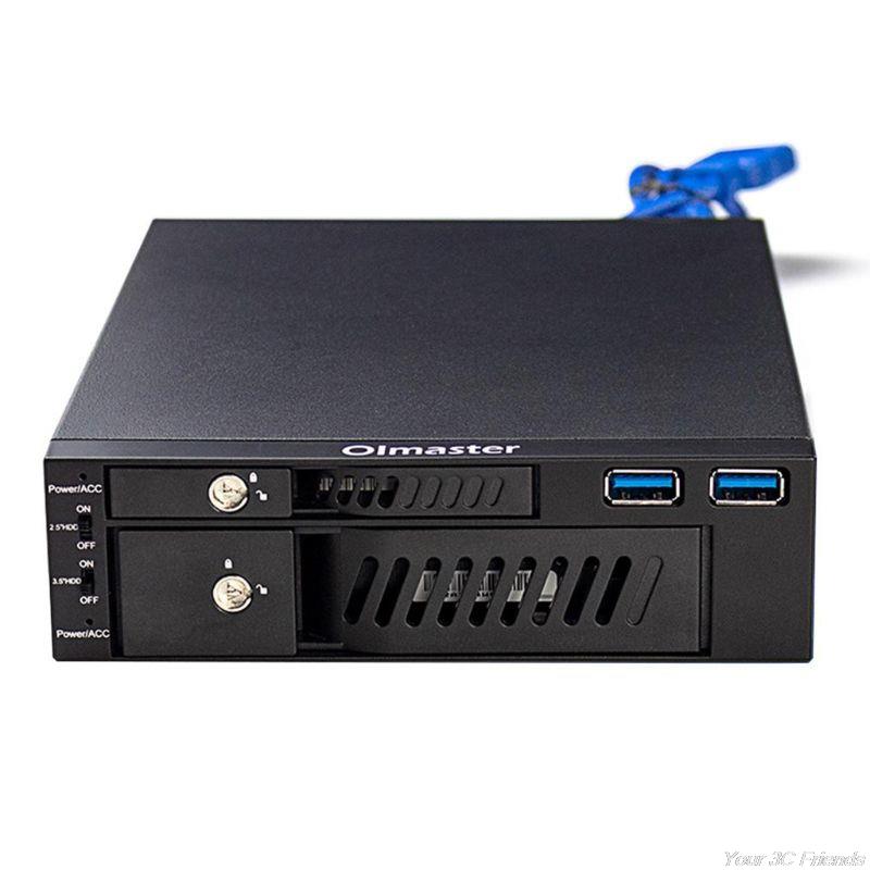 MR-6203 2.5/3.5&quot; Internal HDD SSD Case Box Dual USB Hard Disk Enclosure for PC C63A7HH300281 D02 21