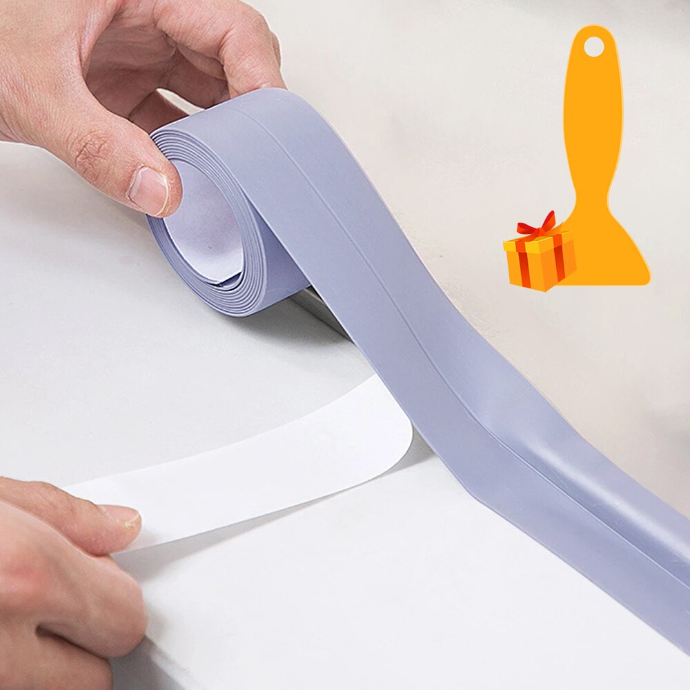 PVC Wasserdichte Wand Band Self Adhesive Riss Abdichtung Streifen Band für Küche Bad Dusche Waschbecken Herd Bad Wand Rand Protector: Blue / 3.2M X 2.2 CM