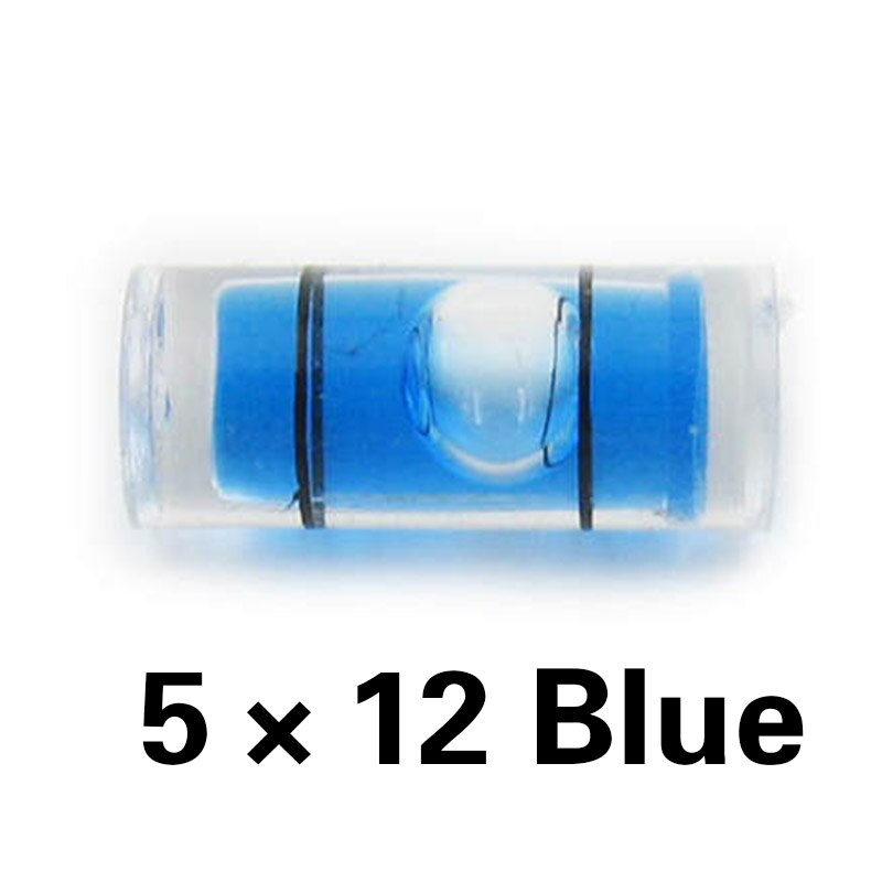 HACCURY Acrylic Bubble level Water level vials meter Mini spirit level measurement instrument: 5x12 Blue