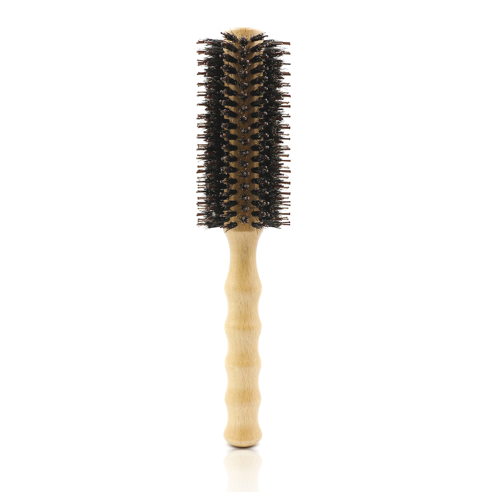 Vildsvinehår rund træbørste hår glatning og krølling kam til frisør værktøj 3 størrelser tilgængelige: 50mm