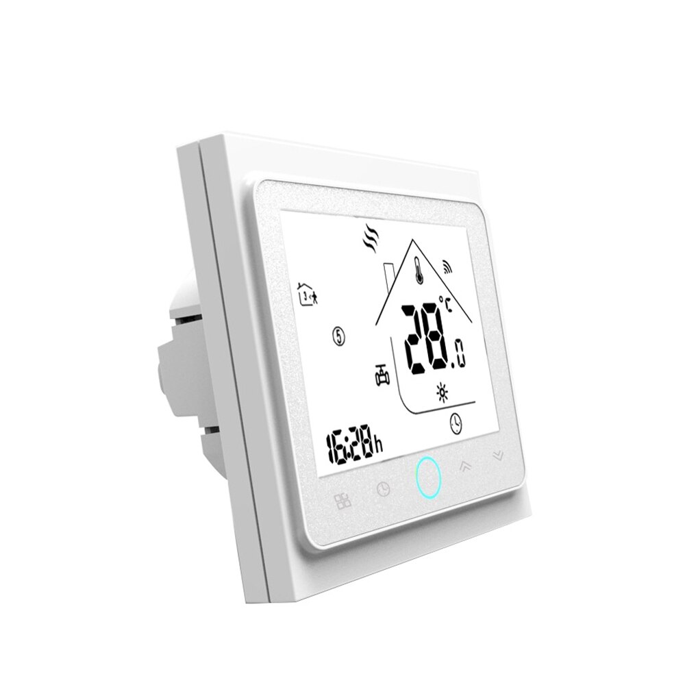 Tuya smart wifi touch termostat temperatur trådløs controller til gasfyr tør kontakt & passiv fungerer alexa google home: Hvid / Modbus ingen wifi