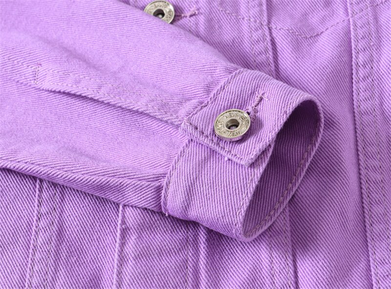 Denim Purple Jacket Men Jaqueta Masculino Cotton Clothes Casual Jackets Man Outwear Autumn Spring Demin Coat,8811
