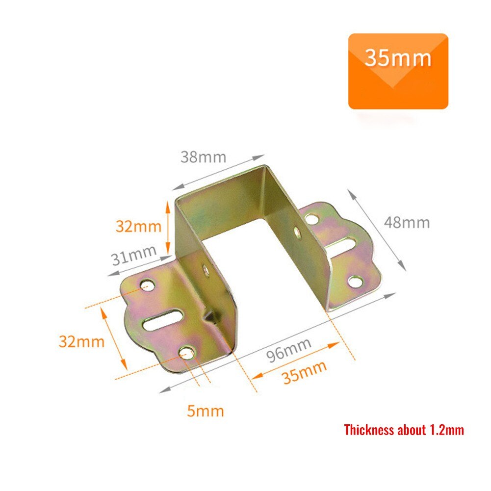 Iron Bed Rail Brackets Kit Metal Pack Replace 2 Piece Replacement 2pcs