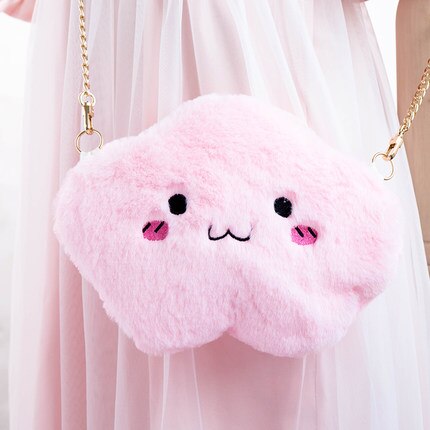 Super Cute Furry Single Shoulder Bags Mini Phone Wallet Bag Purse Cartoon Lolita Chain Sweet Girl Kawaii 11 types: 2