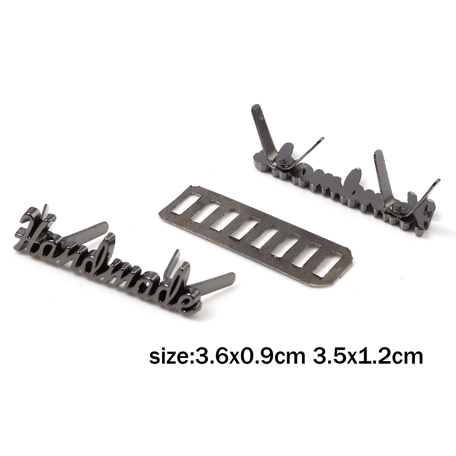 5 sett håndlagde bokstaver metalletiketter tag gjør-det-selv håndverksøm dekorasjonsetiketter tags tilbehør til jeans sko vesker håndlaget merkelapp