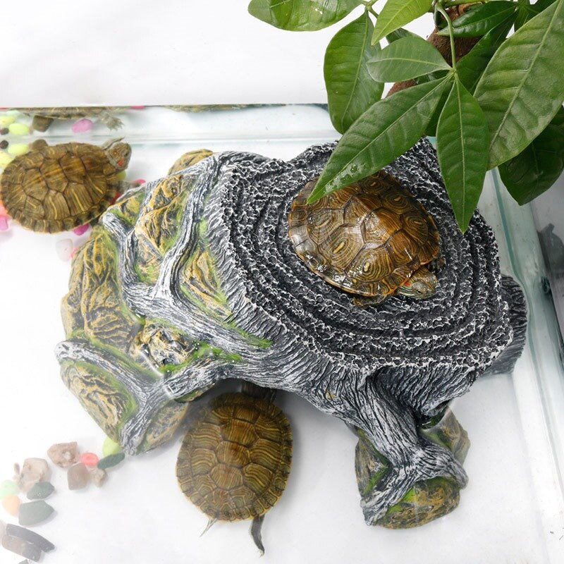 Decoración de resina para Reptiles, cueva oculta para tortugas, lagarto, Reptiles, escalada, refugio, Habitat, decoración ZA182