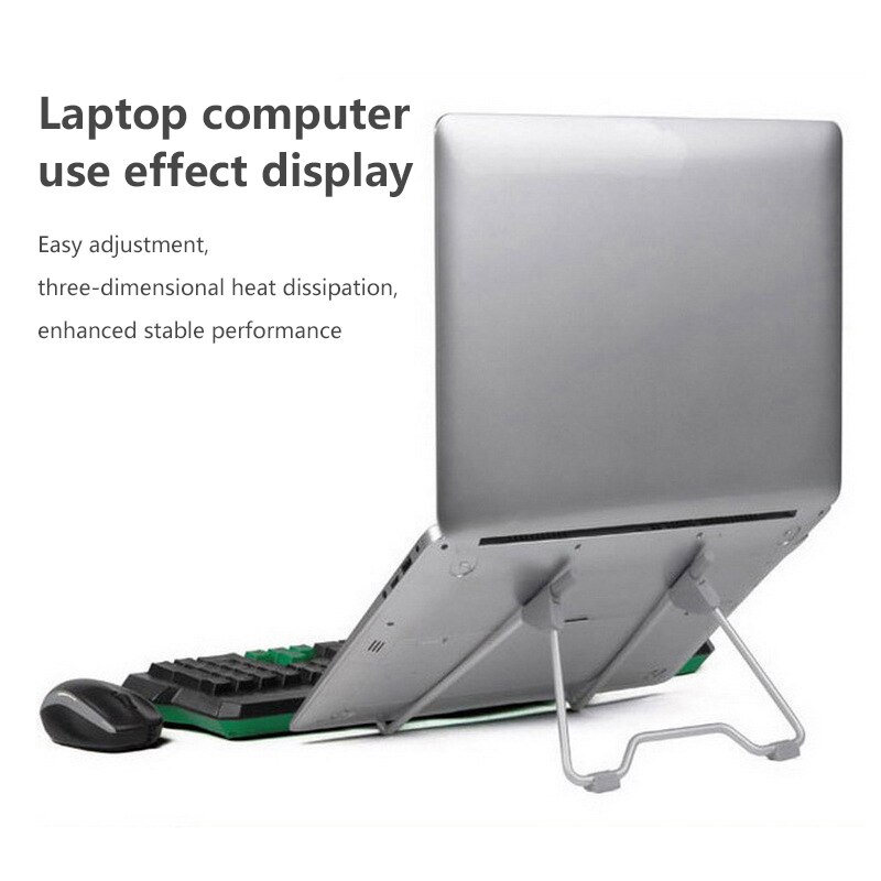 1PC Adjustable Foldable Laptop Stand Viewing Angle/Height Adjustable Aluminum Alloy Bracket Support 10-17inch Notebook
