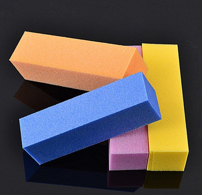 10 Teile/los Nagel Veilchen Puffer-polier Block Schleif Datei 4 seitige, 5 farben 240 Streugut nagel/manikübetreffend schleifen polieren Block, LO11