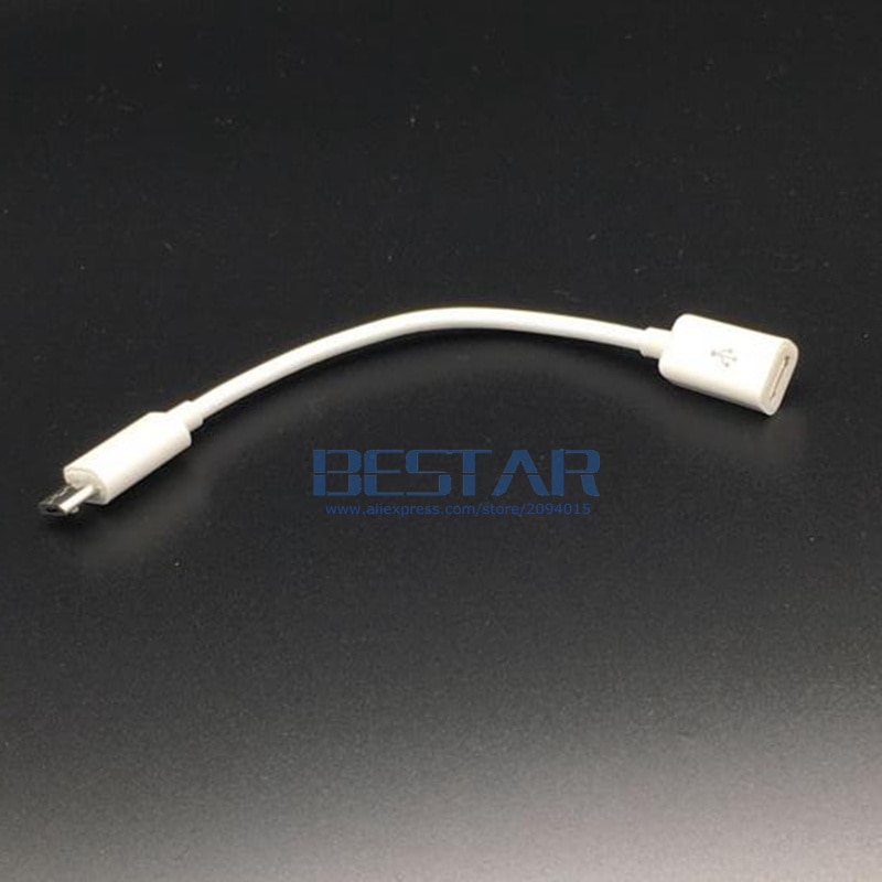 Black & White color 10CM Micro USB 2.0 Type B Male To USB2.0 Micro USB Female M/F Extension Extender Charging data Cable 0.1M