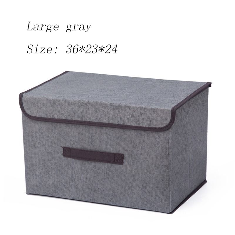 1-2Pcs Clothing Storage and Organization Sundries Organizer for Underwear Dustproof Non-woven Multi-function Foldable Box Home: Beige