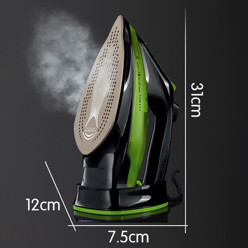 SOKANY 2400W/360Ml Steam Iron 5 Speed Adjust Cordless Charging Portable Clothes Ironing Steamer Portable Ceramic Soleplate EU Pl