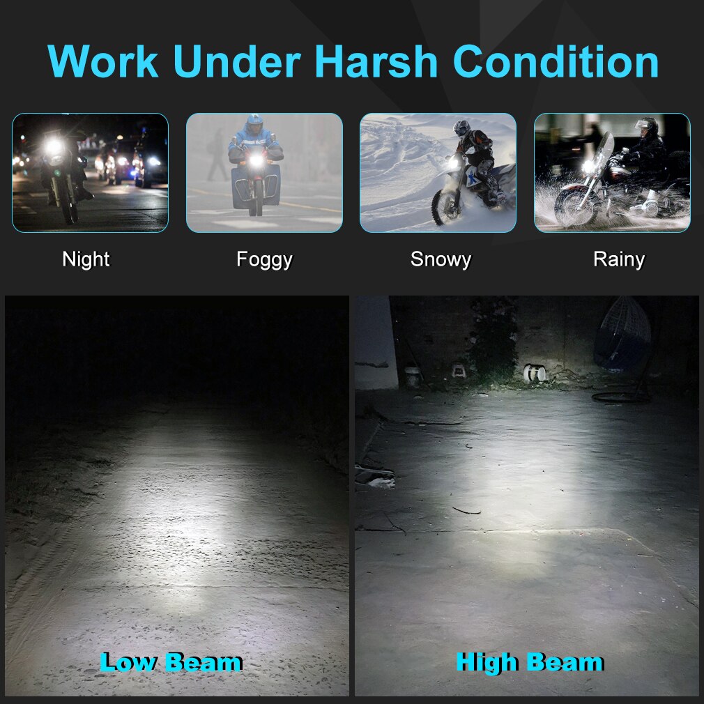 4000LM BA20D LED H6 P15D HS1 H4 Led Motorfiets Koplampen CSP Chips Motorbike hi/lo ver licht Moto koplamp Ebike Auto Licht