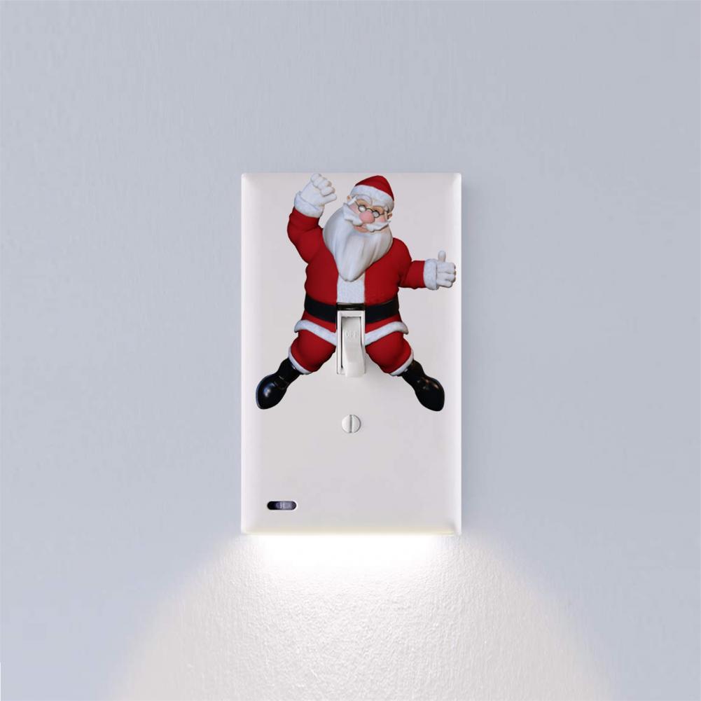 Unieke 5 Stks/zak Nuttig Christmas Light Switch Sticker 5 Stijl Muursticker Leuke Voor Party