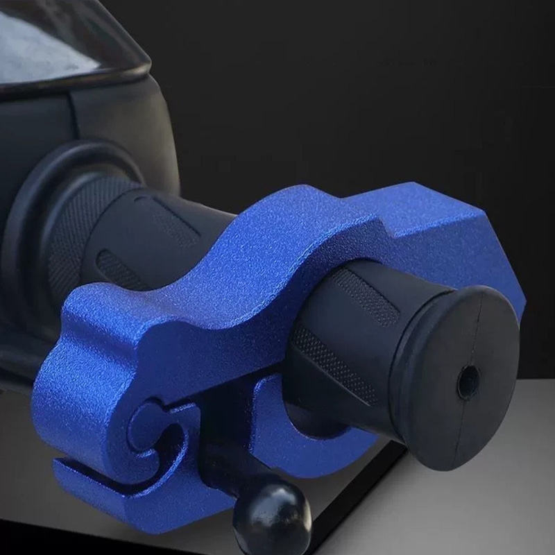 Blocco impugnatura per moto Blocco freno/manubrio/acceleratore per carichi pesanti che protegge la tua bici, il ciclomotore, sotto i 5 secondi! Antifurto: Blu