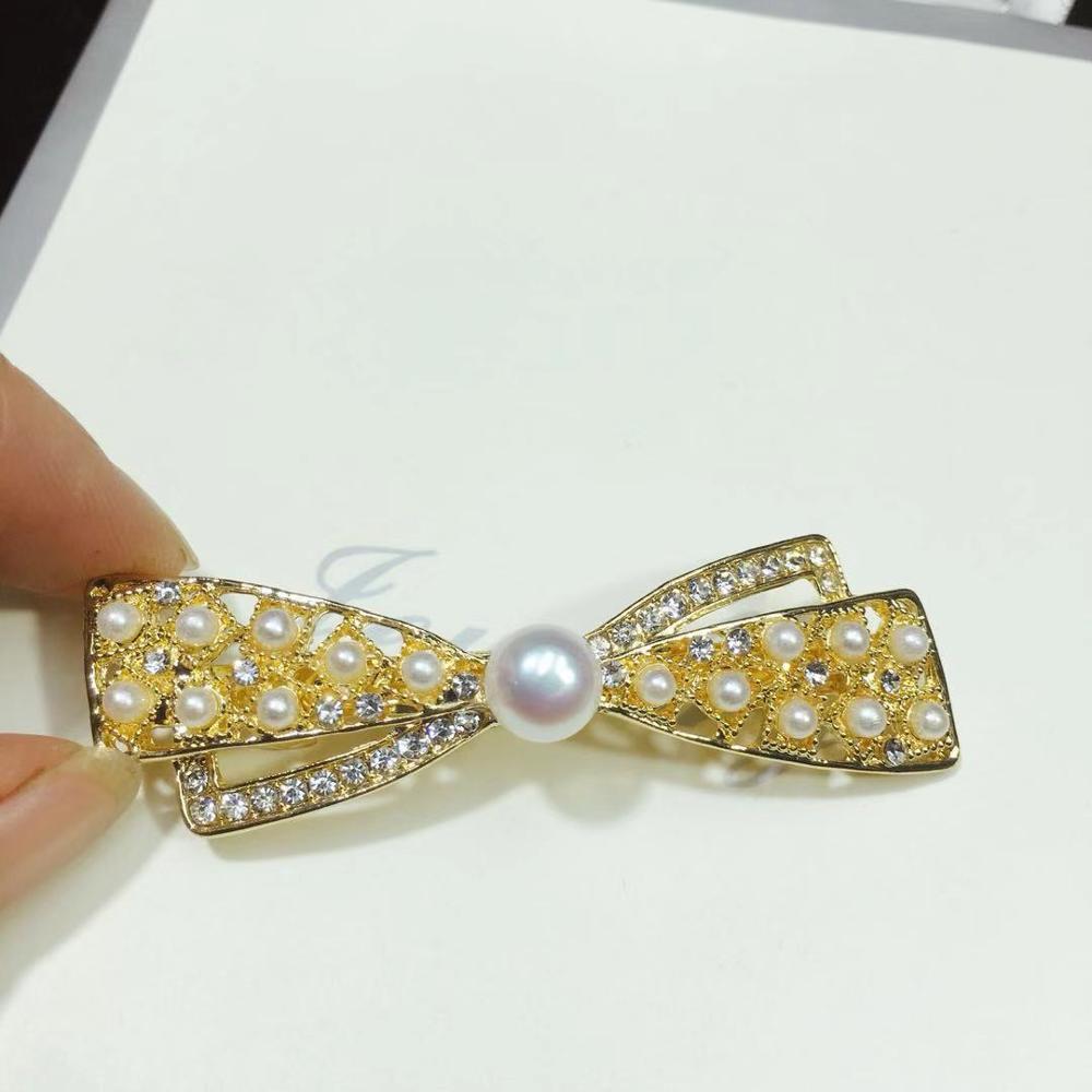 SHDIYAYUN Pearl Beads Hair Clip for Woman Barrette Handmade Retro Beauty Freshwater Pearl Jewelry Hair Pin