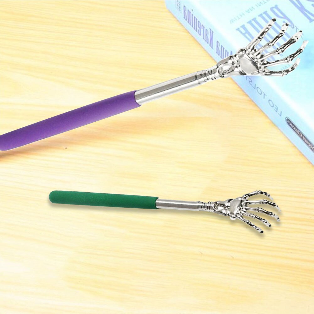 Stainless Steel Back Scratcher Telescopic Handle Itch Massager Blood Circulation Relax Health Back Scratching Tool Random