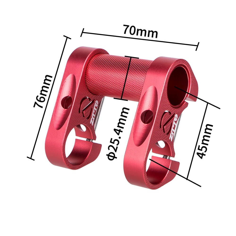 ZTTO Aluminum Folding Bike Extended Stem Ultralight 25.4mm handlebar Extension 45mm Out front stem Adjustable Riser
