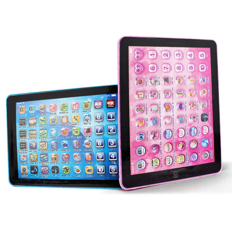 Kind Kids Computer Tablet Chinese Engels Leren Studie Machine Speelgoed Onderwijs Baby Kinderen Speelgoed Cadeau Voor Kinderen Grappige Oyuncak: Pink