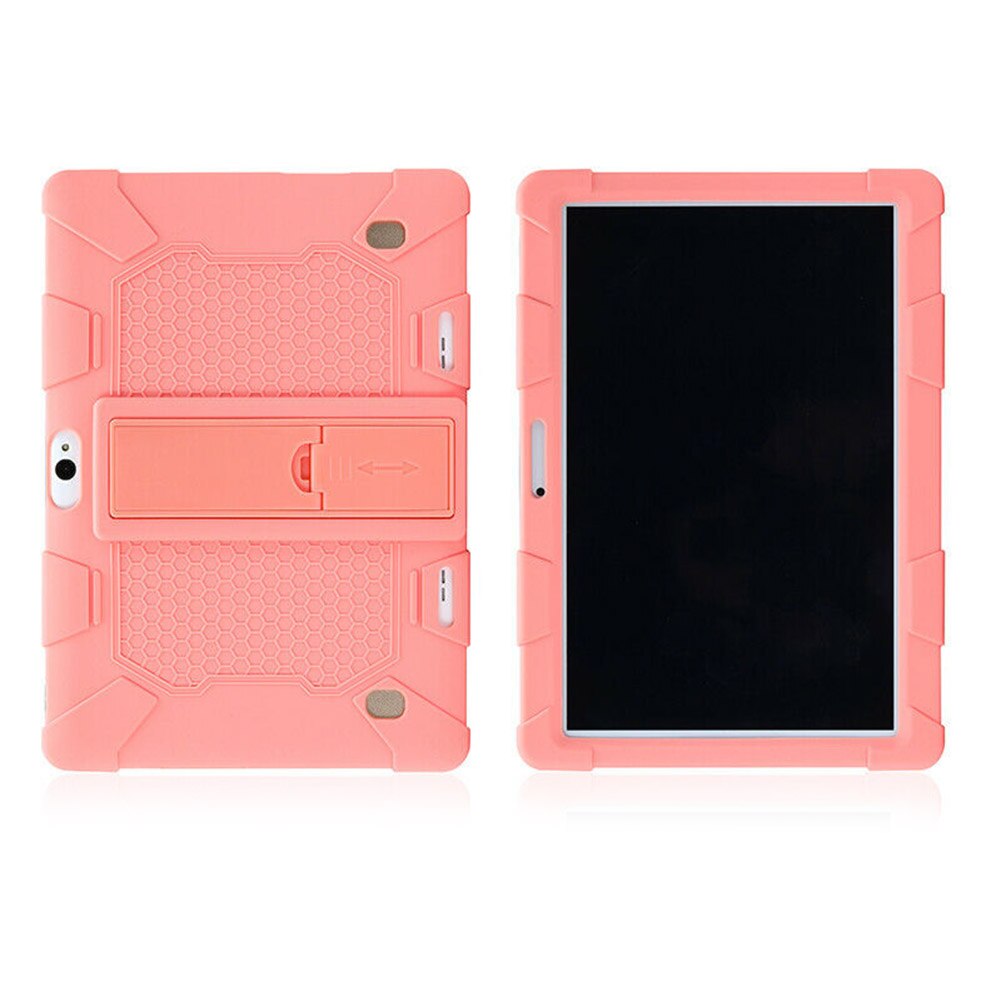 Universale Shockproof Del Silicone Del Basamento Della Copertura Della Cassa Durevole Anti-impronte digitali per 10.1 Pollici Android Tablet PC di Protezione 24*17*1.3 centimetri: Colore rosa