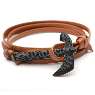 Økse hovedanker id armbånd mænd overlevelse reb kæde paracord armbånd han wrap metal sports kroge: 7