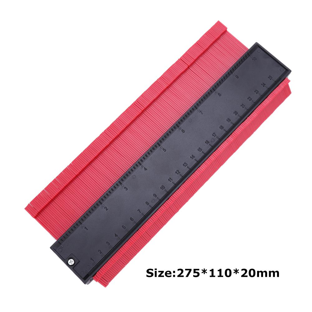 10/6inch Contour Gauge Profile Duplicator Contour Gauges Standard Wood Marking Tool Tiling Laminate Tiles Profile Measuring Tool: 10 inch Red