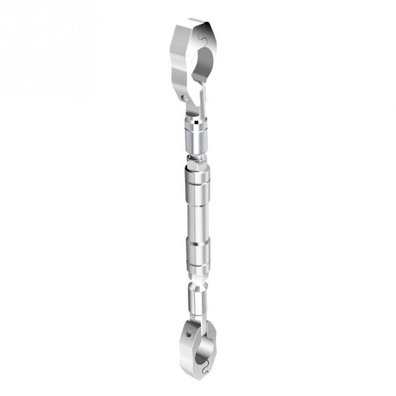 Barre transversale réglable d'équilibre de moto 7/8 "22mm guidon renforcer la barre de levier: Argent