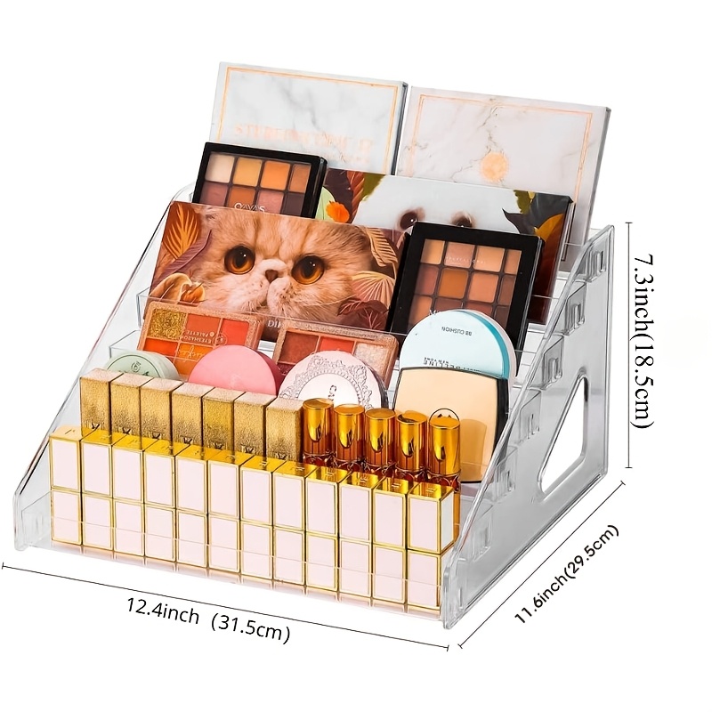 1pc 7- vånings akryl nagellackshållare, bänkställ för färger, eteriska oljor, smink, genomskinlig förvaringshållare
