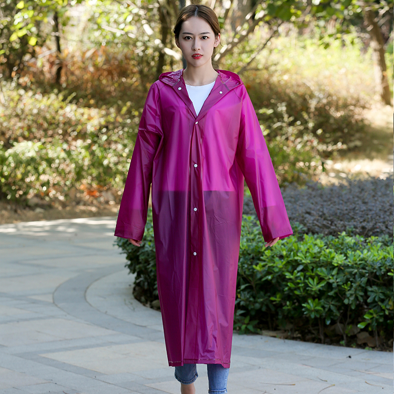 Mode PVC vrouwen En mannen Regenjas Verdikte Waterdichte Poncho Jas Transparante Camping Capuchon Voor Volwassenen Lange Regenjas