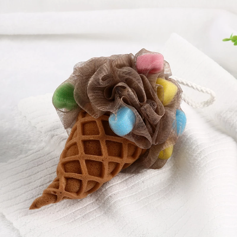 Mesh Spons Bal Ijs Patroon Body Scrub Reiniging Spons Badproducten 1 Pcs