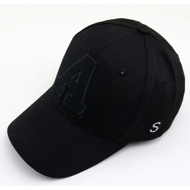 Doitbest 2 to 8 år gammelt barn baseballkasket hip hop spring a bogstaver børn solhat solid drenge piger kasketter snapback hatte: Sort