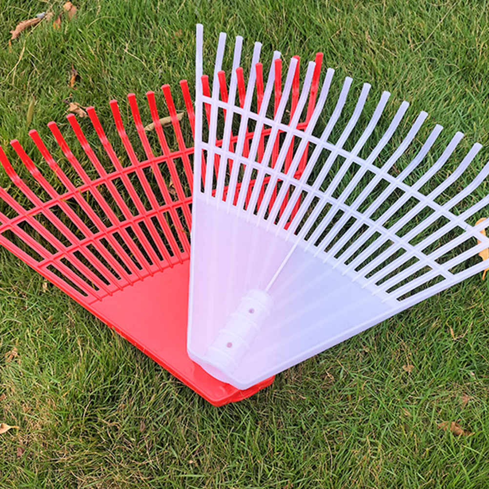 Grass Rake Garden Artificial Leaf Rakes Plastic Garden Soil Leaves Rake for Lawns Yard Lightweight Heavy Duty Hand Tools