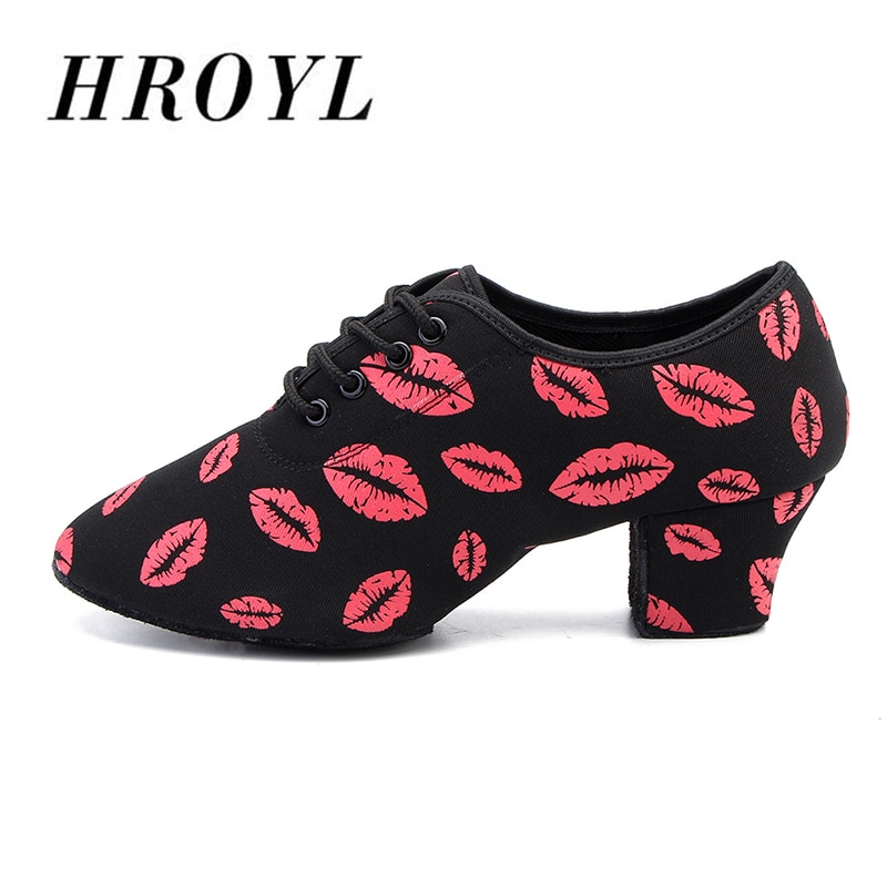 5CM Heels Women Ballroom Latin Tango Dance Shoes Girls Children Adults Indoor Dancing Shoes Low Heels