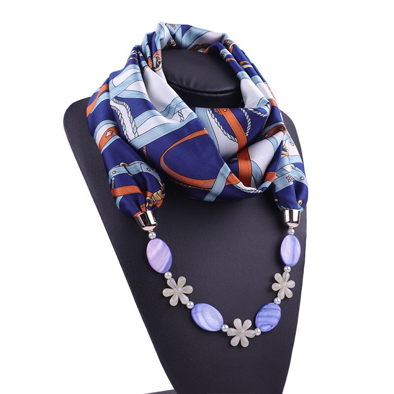 Collier Foulard bohème styel | Pendentif, collier écharpe pour femmes, style bohème, Foulard, accessoires Hijab magasins,: 4