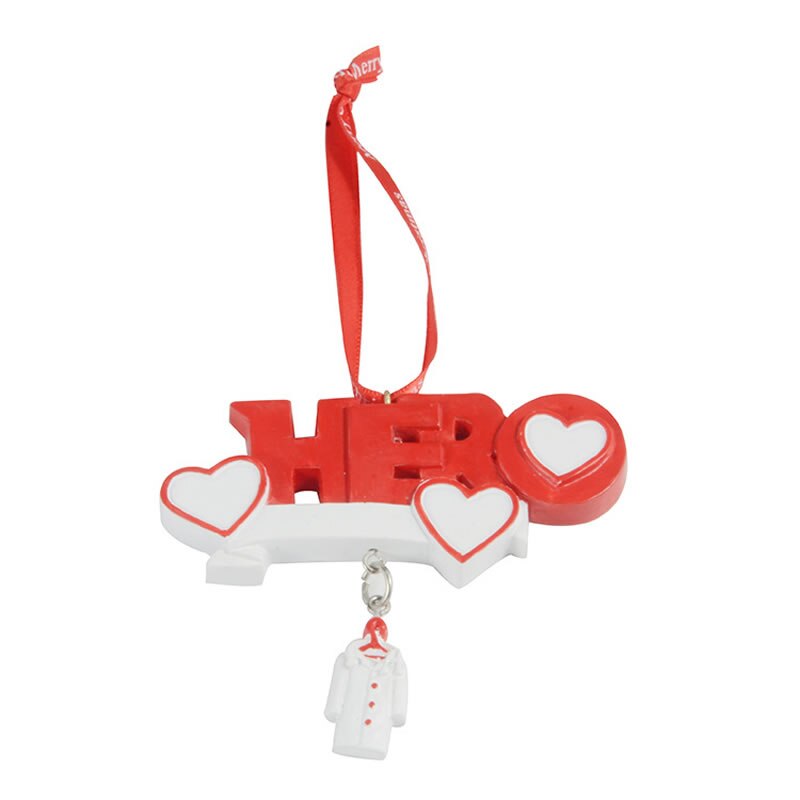 Kersthanger van hars, heldenbrief van de kerstman, kerstboom, decoratief toiletpapier, strik, familiezegen 9*8.5cm: A