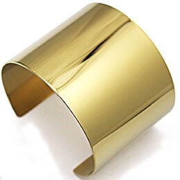 COUYA Stainless Steel Wide Blank Plain Shiny Arm Cuff Bangle Bracelet Hiphop Punky Jewelry Ladies Jewelry: gold color