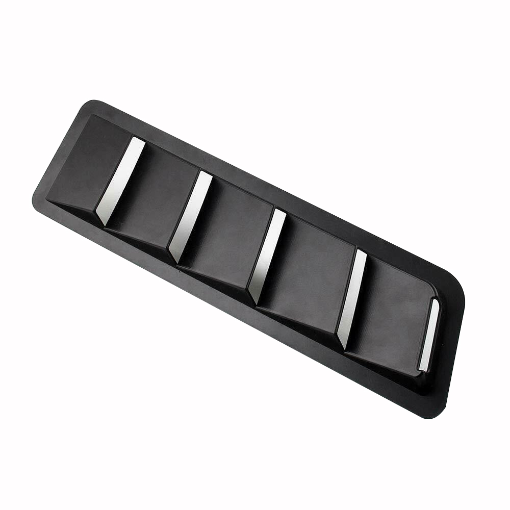 2pcs Universal Hood Louver Panel Car Decorative AccessoriesHood Vent Pair Vents ABS Air Intake Scoop Bonnet Louvers Spoiler Trim