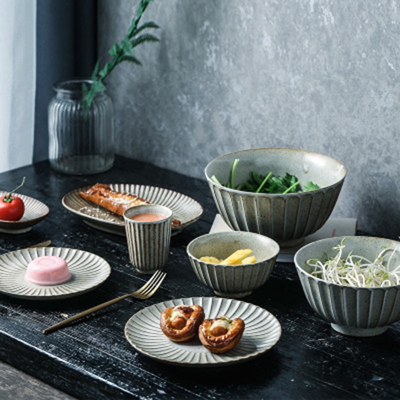 Retro service middagstallerkener snack frugt tør frugt tallerken høj håndlavet sushi te bakke dessert middag tallerken service