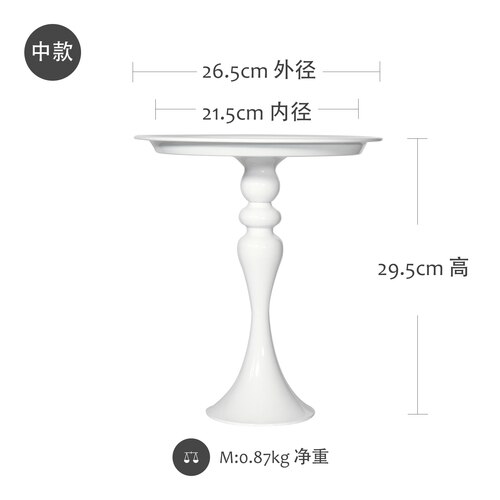 Witte cake stand hoge voeten metalen ijzer 8 inch cake tool voor cake decoratie voor wedding party bakvormen diner & bar: medium size
