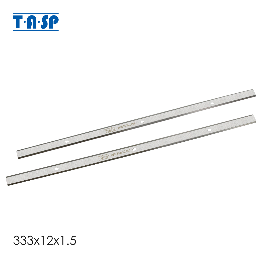 Tasp 2 stk 13 &quot; tykkelse høvlblade dobbeltkantede knive 333 x12 x 1.5mm til delta 22-580 22-590 tp300 metabo  dh330 ryobi  ap1300